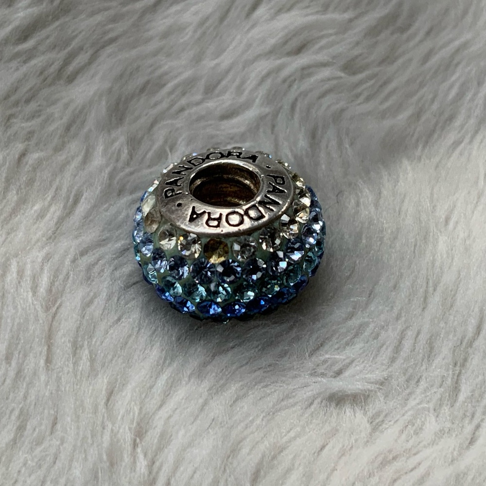 Pandora Pave’ Blue Crystal Gradient Bead - Picture 2 of 10